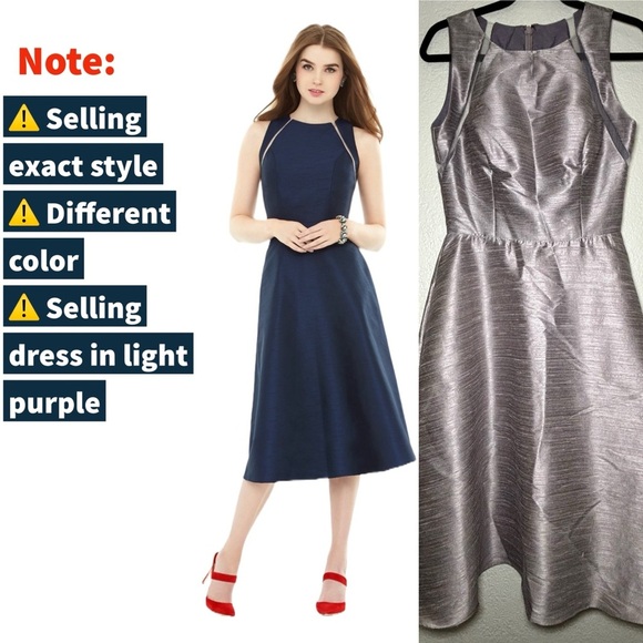 ALFRED SUNG Dresses & Skirts - Alfred Sung Formal Light Purple Shimmery Dress Sz 12